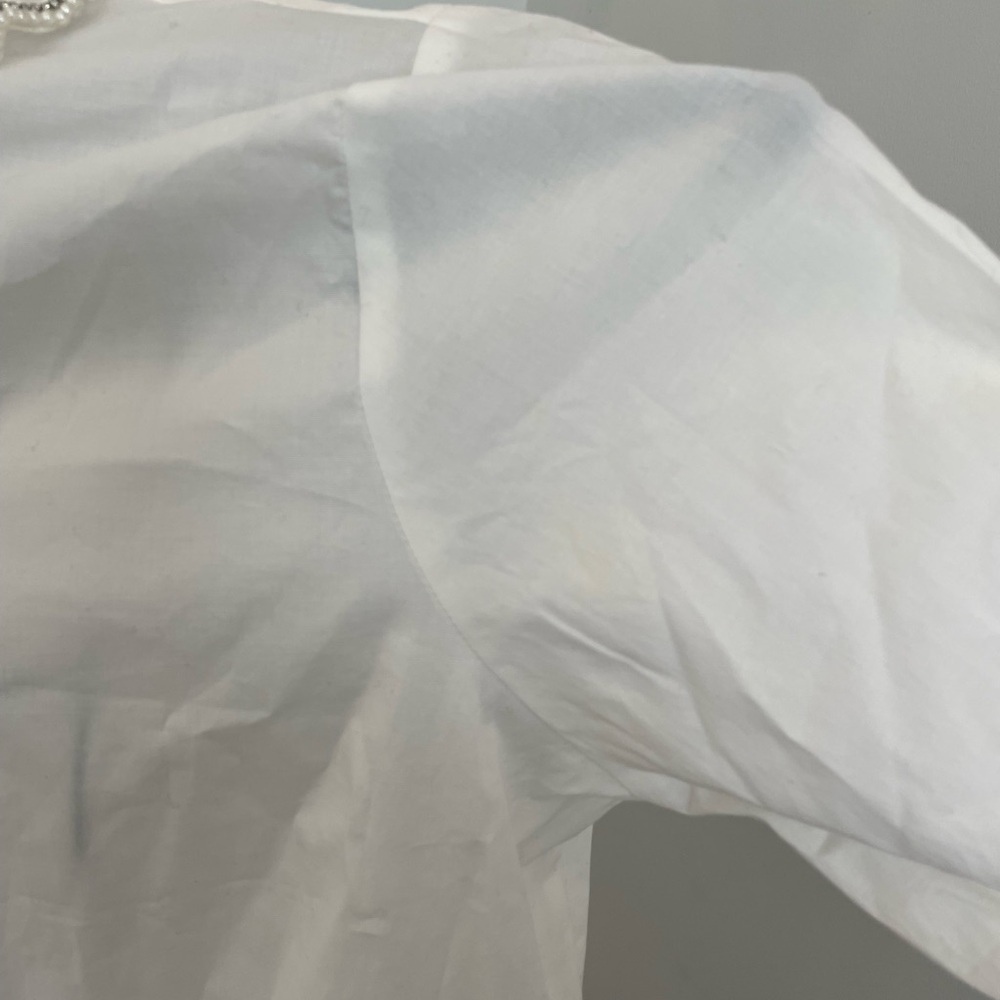 Jason Wu White Shirt with Embellished Collar - Picture 6 of 9